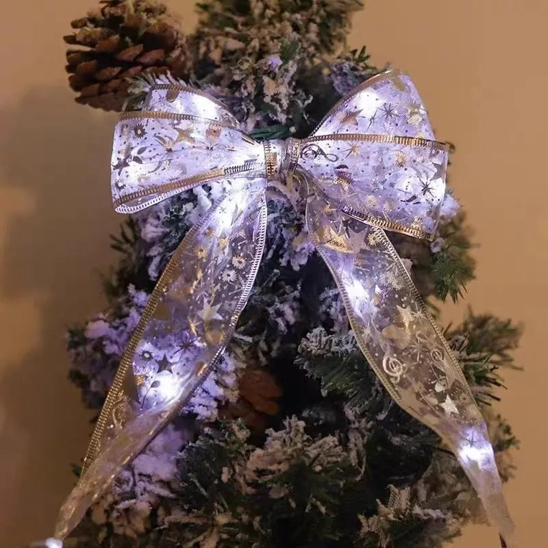 🖤Black Friday Deal 49% OFF🎊 - Christmas Double Sided Hot Stamping Glowing Ribbon Lights
