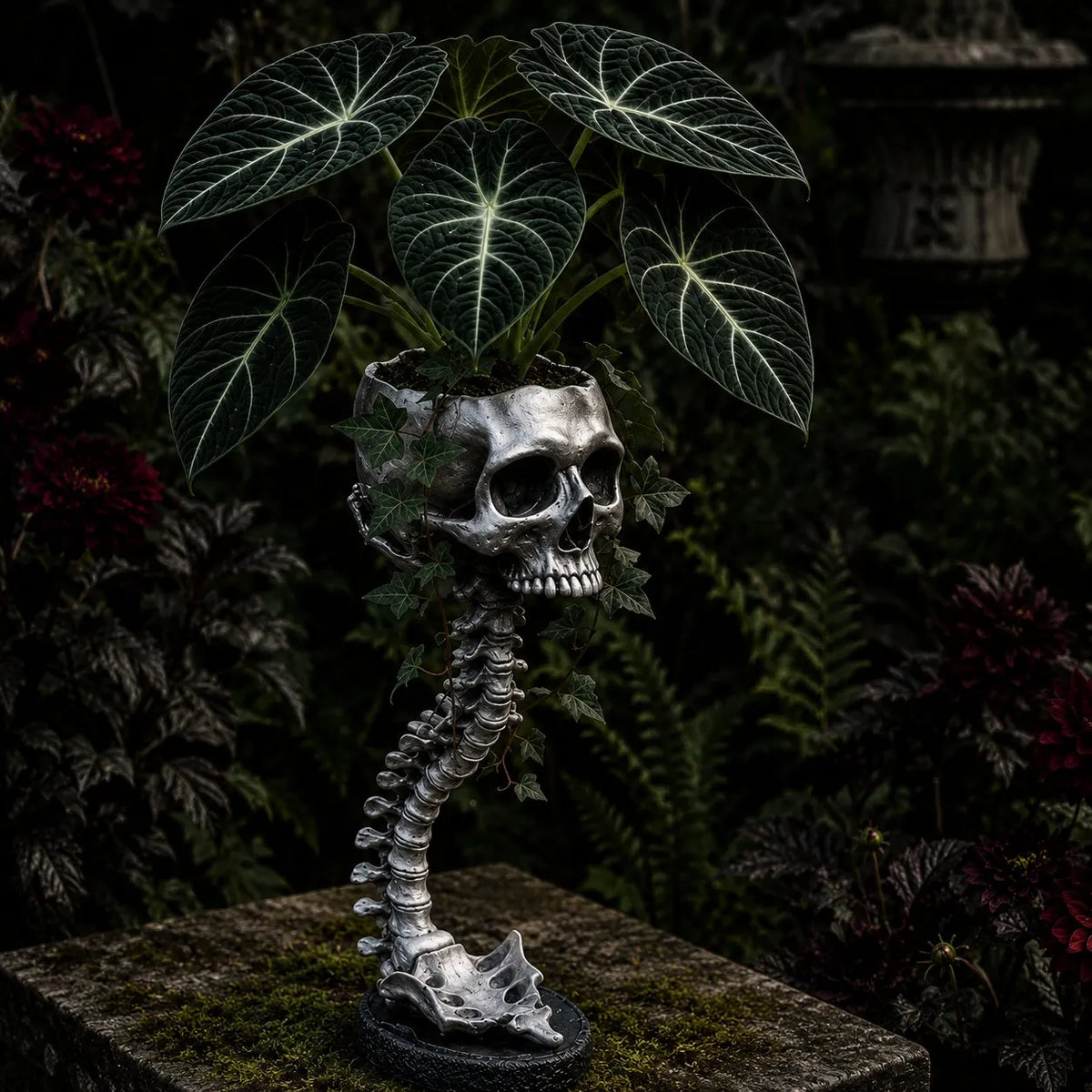 💥 LAST DAY 49% OFF - 💀🌿 Sculptured Skull Flowerpot (📦Buy 2 Free Shipping)