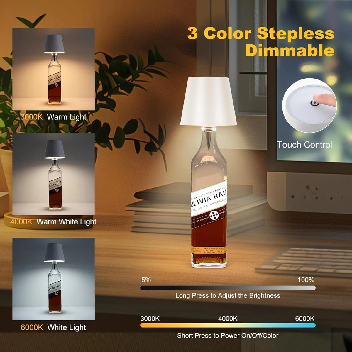 Wireless Bottle Lamp