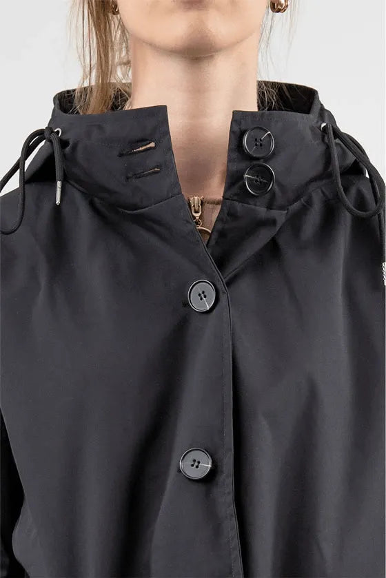 Waterproof  Oversized Hooded Windbreaker Rain Jacket