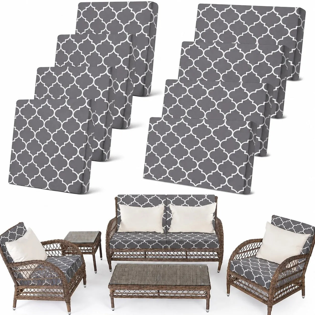 🎉🛋️ Outdoor Patio Sofa Cushion Covers 🔥