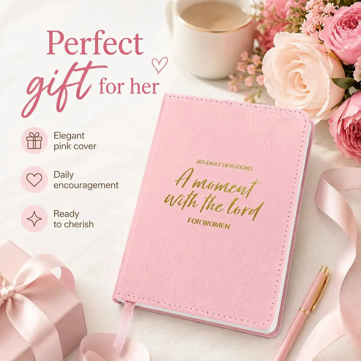 🙏✝️A Moment With The Lord – 💕365 Daily Devotional Journal for Women(📦Buy 2 Free Shipping)