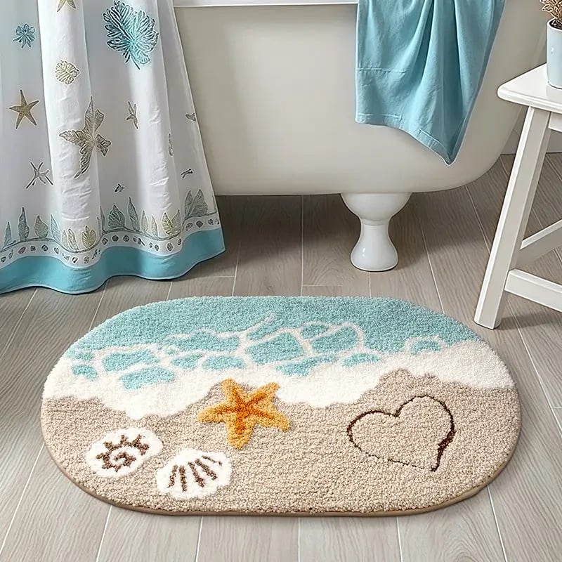 🔥Last Day 50% OFF - Ocean-Inspired Premium Microfiber Bath Rug