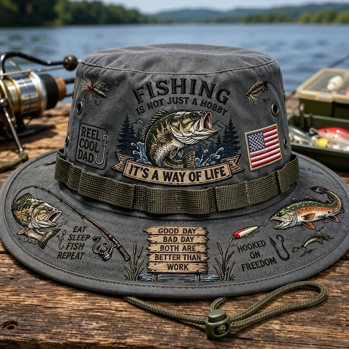 🎉🇺🇸 49% OFF- 🎣 Fishing Is a Way of Life Boonie Hat(Printing process)