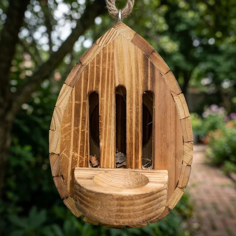 🔥HOT SALE🔥🎉Handmade Garden Butterfly House with Feeder Station🦋
