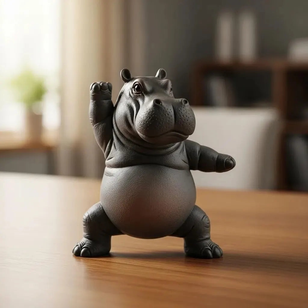 The Awkwardly Adorable Yoga Hippo