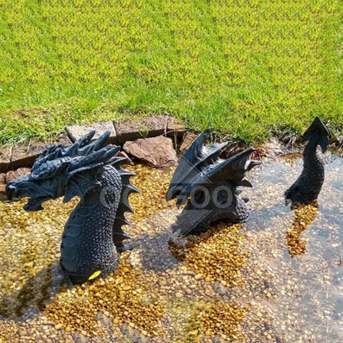 Gothic Resin Dragon Statue For Garden Yard Decoration