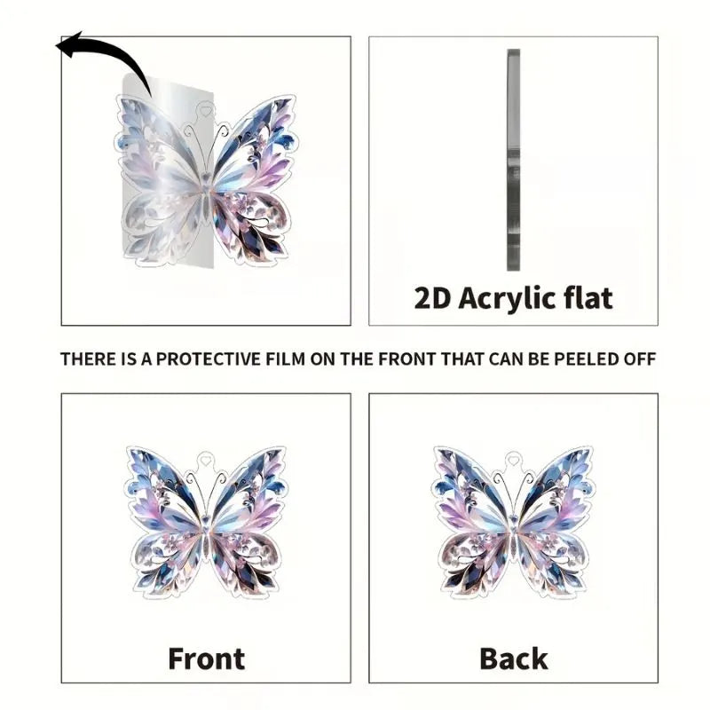 Crystal Butterfly Acrylic Pendant