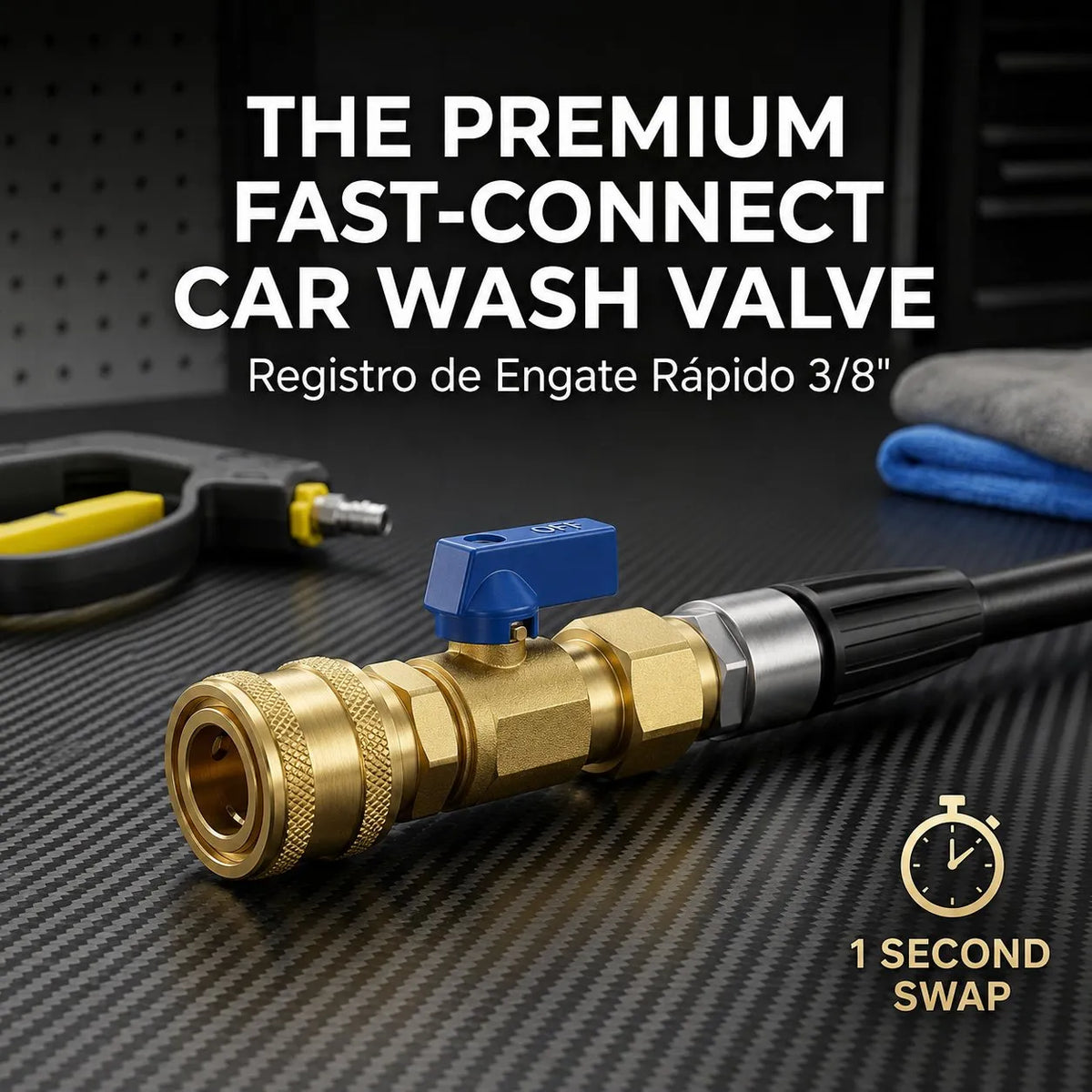 ✨Quick-Connect Control Valve System with Green Rinse Nozzle