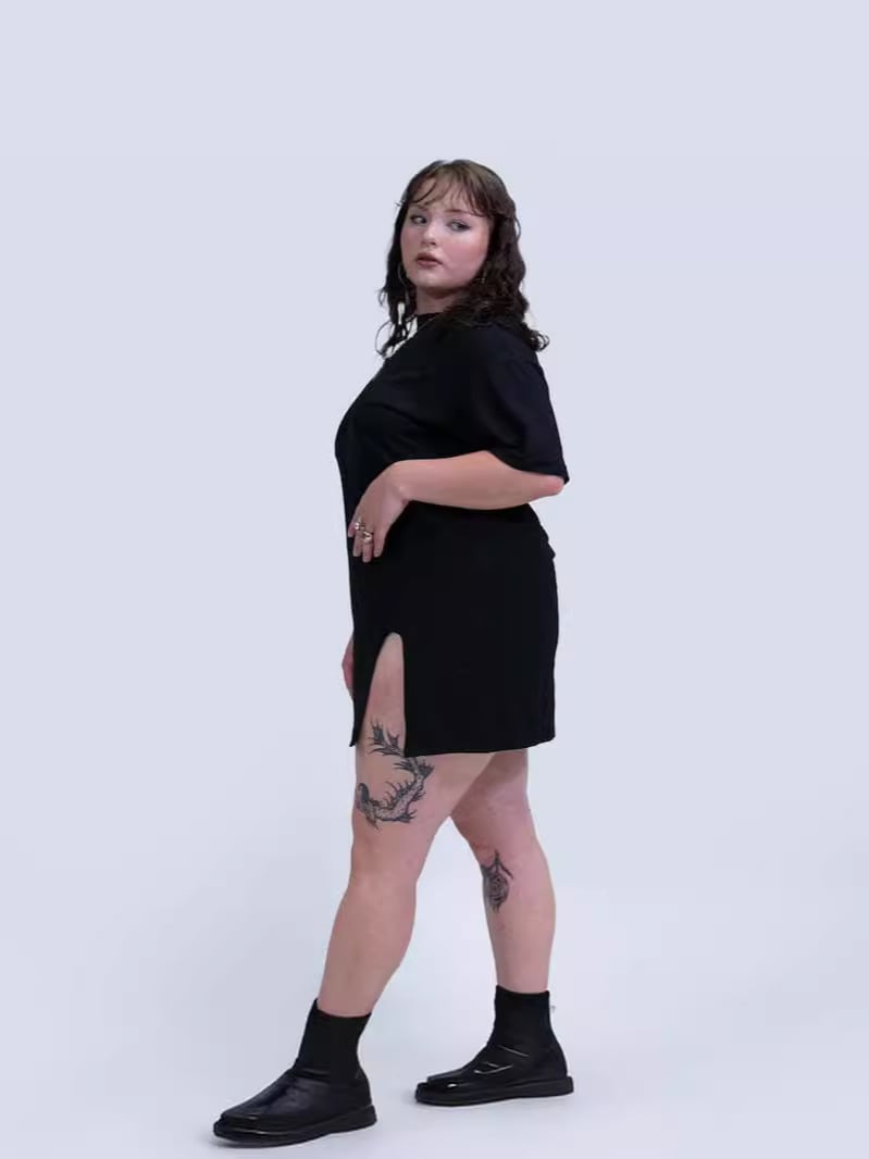 Slit T-Shirt Dress