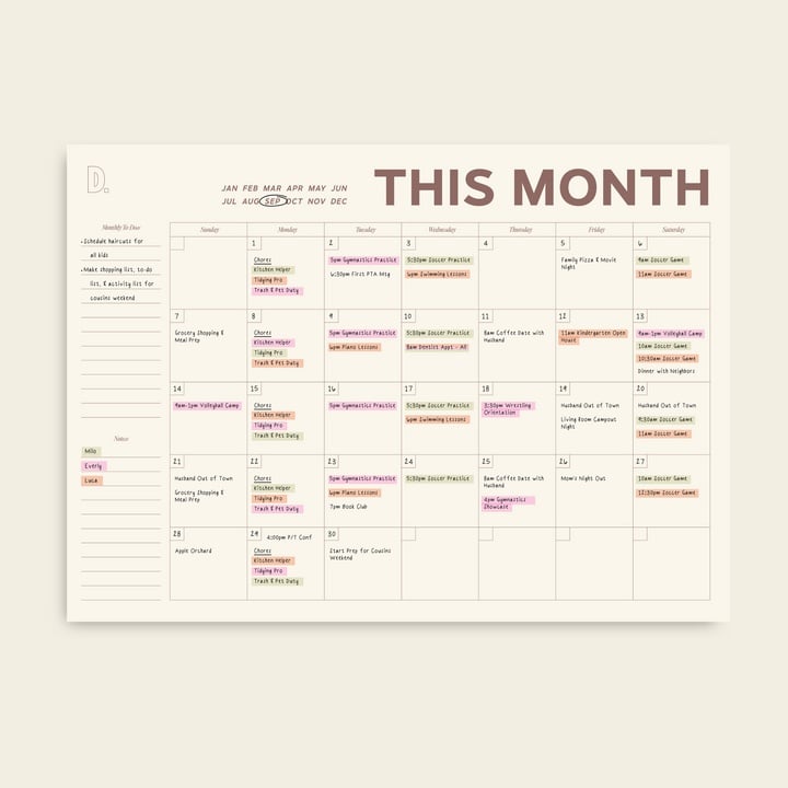 🔥LAST DAY 49% OFF - 🌈Monthly Calendar