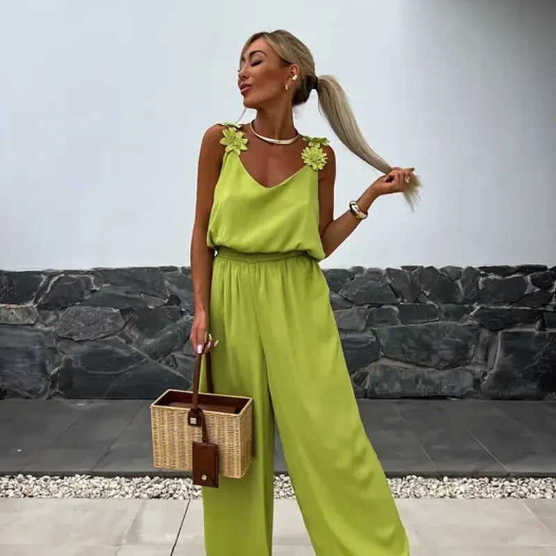 ✨Fashion vest + temperament wide leg pants🌸