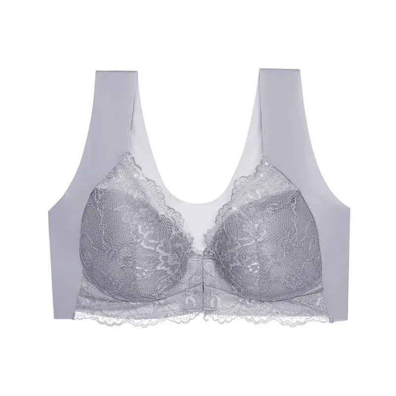 Front Closure Wireless Push Up Bra