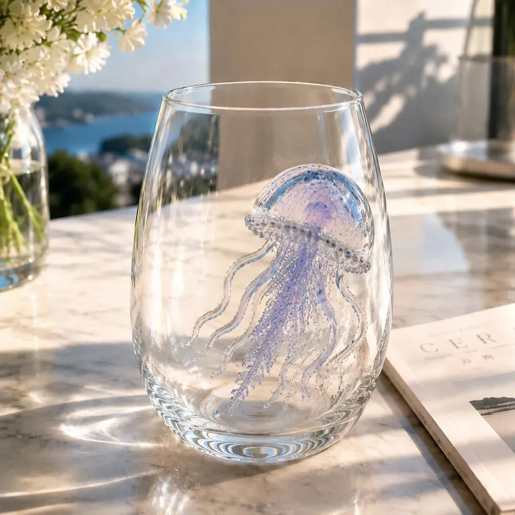 🔥HOT SALE🔥Last Day 49% OFF-🌊Artisanal Blue Ringed Octopus Glassware(300ml)