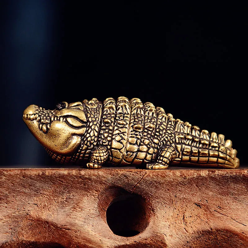 🔥LAST DAY 49% OFF - ✨Cute Fat Copper Alligator Statue