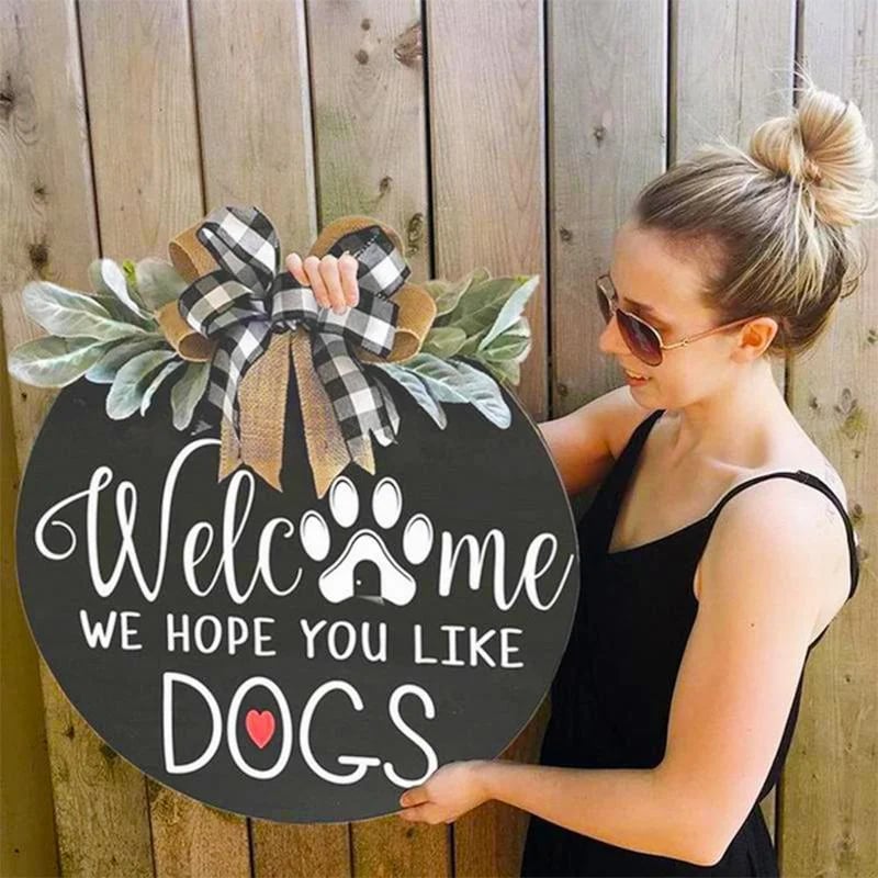 (Last Day Promotion-SAVE 50% OFF) 18′′ Front Door Welcome Wooden Sign - Buy 2 Free Shipping