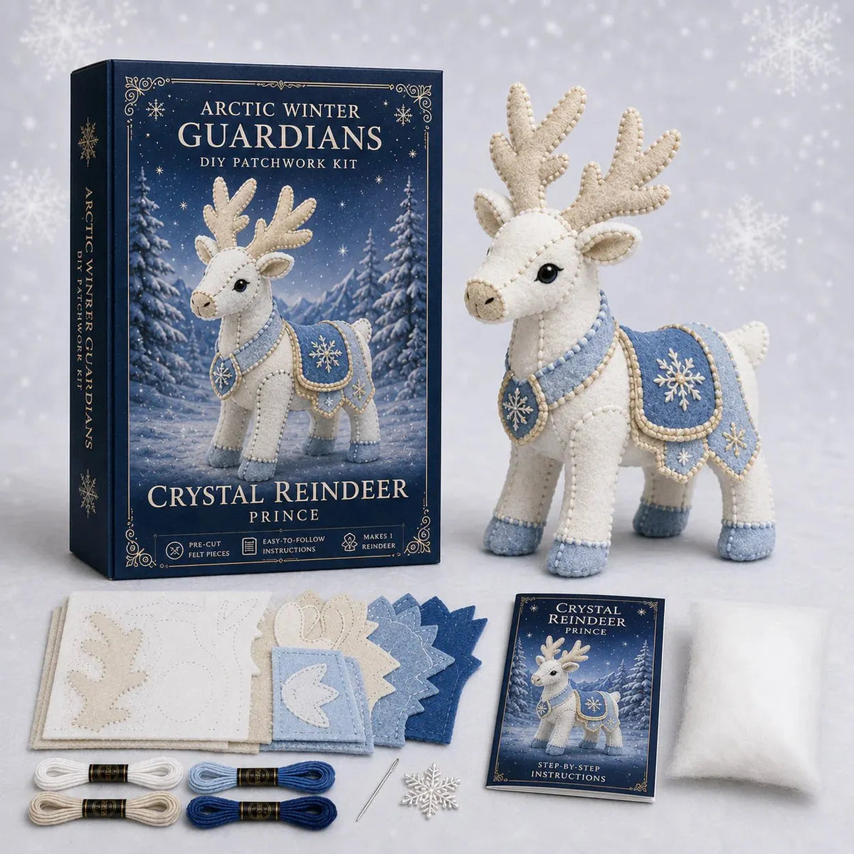 ❄️ Arctic Guardian DIY Kit – Pre‐Cut, Beginner Friendly, 3D Felt Plush 🧵