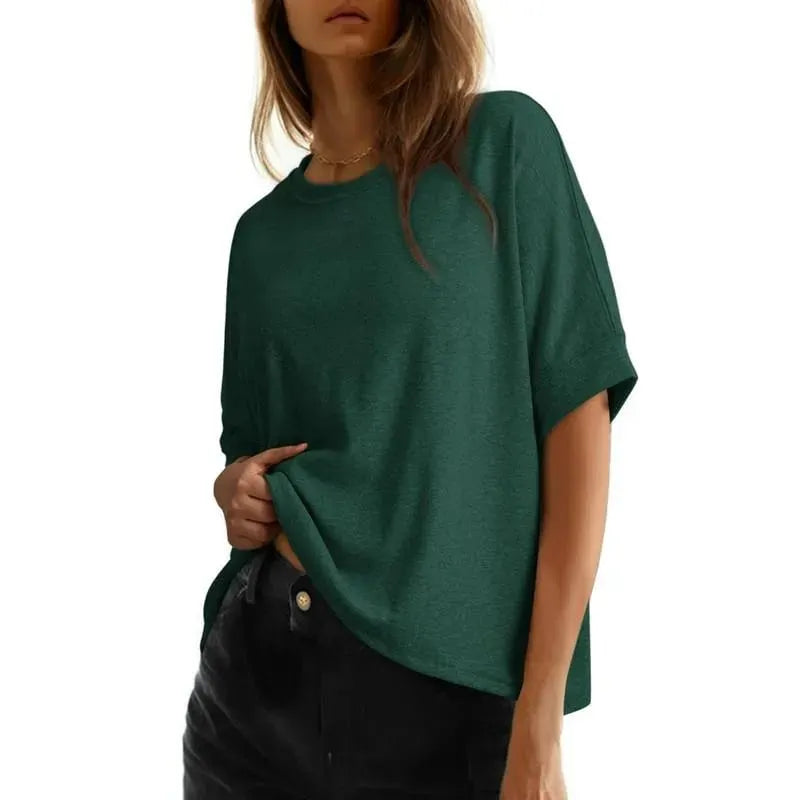 🎉Women's Tops for Women 2026 Loose Oversized Basic Tee Comfortable Soft Fabric Flattering Fit