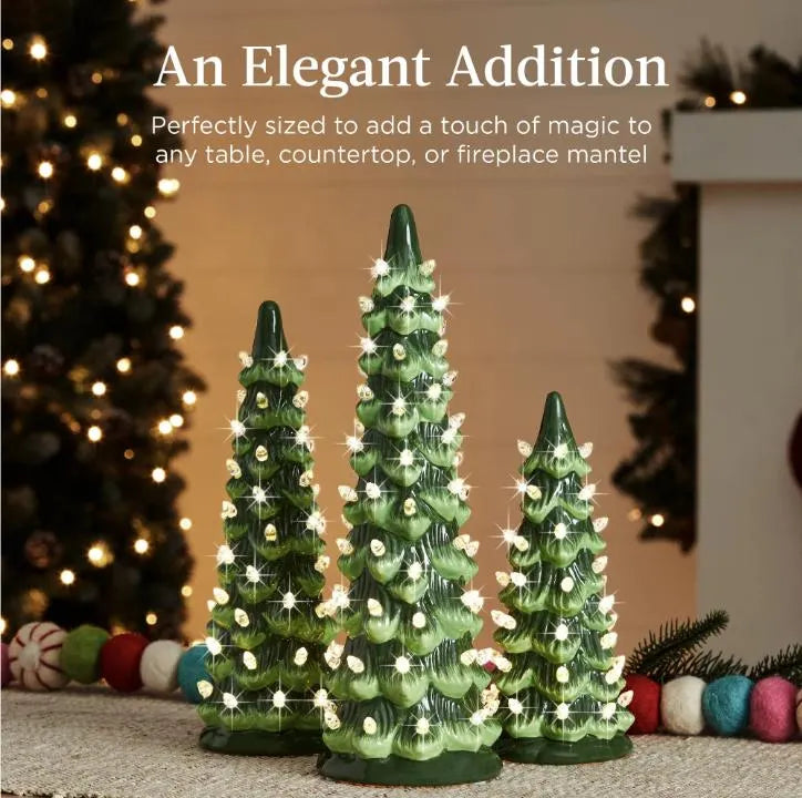 🎉🎄Retro Hand-Painted Tabletop Christmas Trees