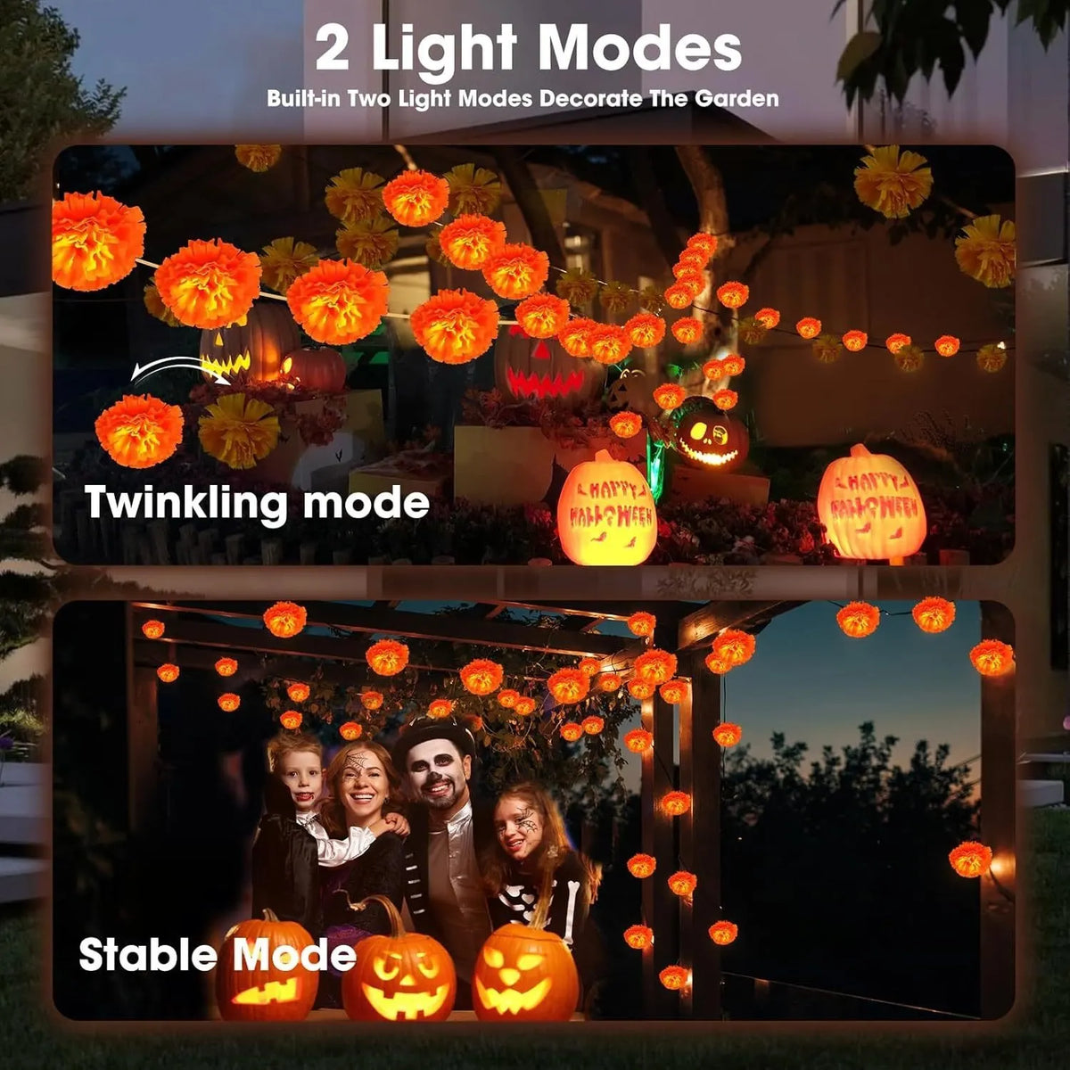 🔥 HOT SALE 🔥🎃Halloween Early Sale🎃🌼 Mexican Marigold Flower String Lights
