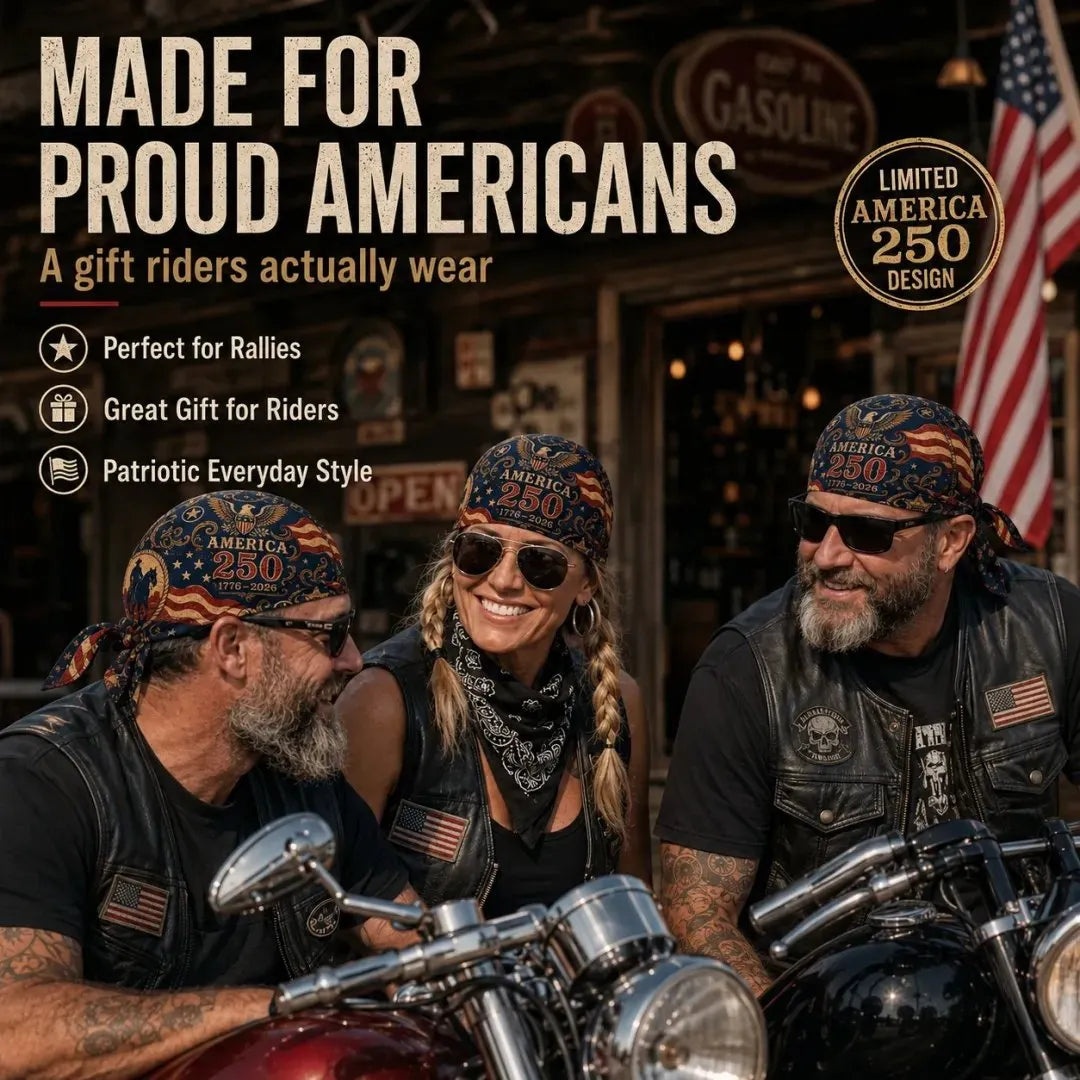 🔥LAST DAY 50% OFF - 🦅America 250 Cycling Pirate Hat / Biker Headwrap🧢