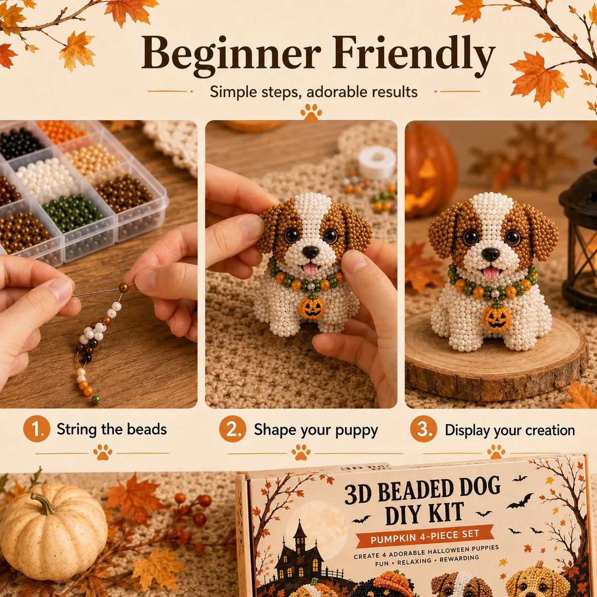 🔥Last Day 49% OFF - 🎁🐶🎃🐶3D Halloween Dog DIY Art Set(📦Buy 2 Free Shipping)