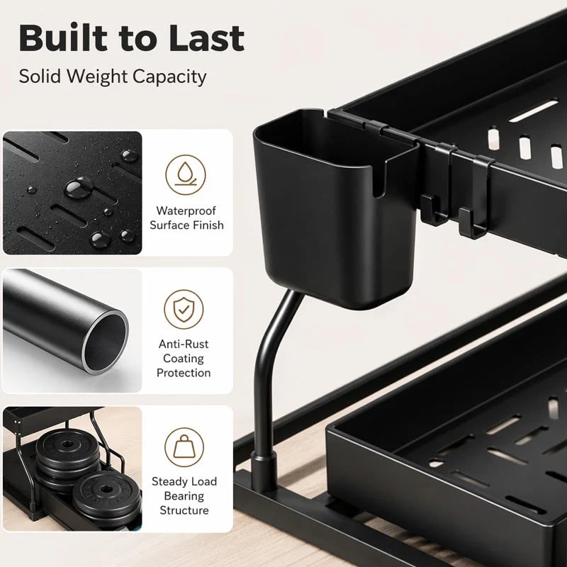 🎉2-Tier Pull-Out Under Sink Organizer