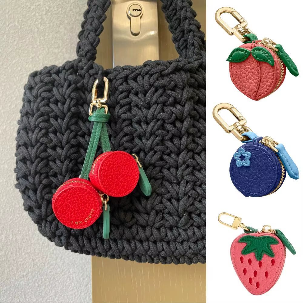 🔥Last Day 49% OFF - 🍊Cute Fruit Coin Purse Bag Charm Airtag Accessories
