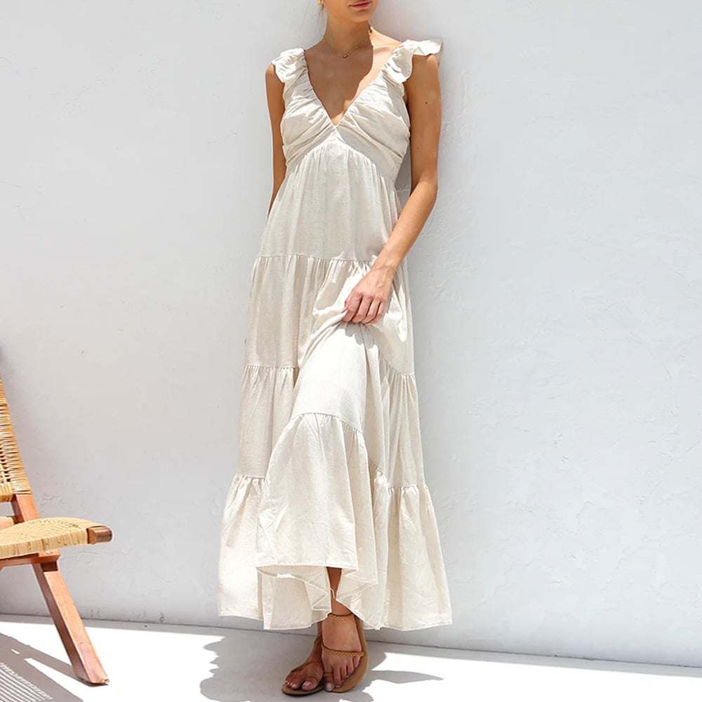 VionelleTM | Elegant Maxi Dress With Ruffles