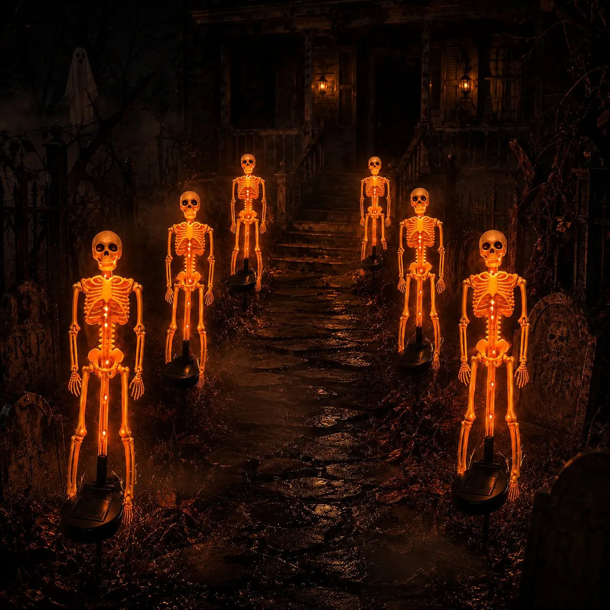 🔥HOT SALE🔥💀 Solar Skeleton Yard Stake