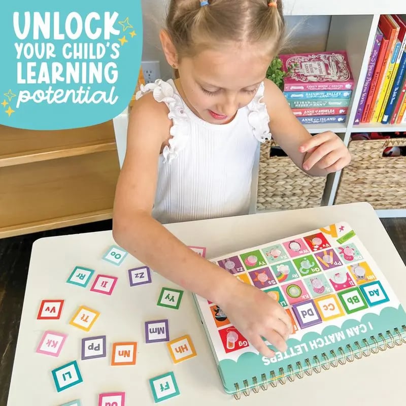 "My First Busy Book" Montessori Interactive Quiet Book, Screen-Free Educational Travel Activity Book for Toddlers 3-8