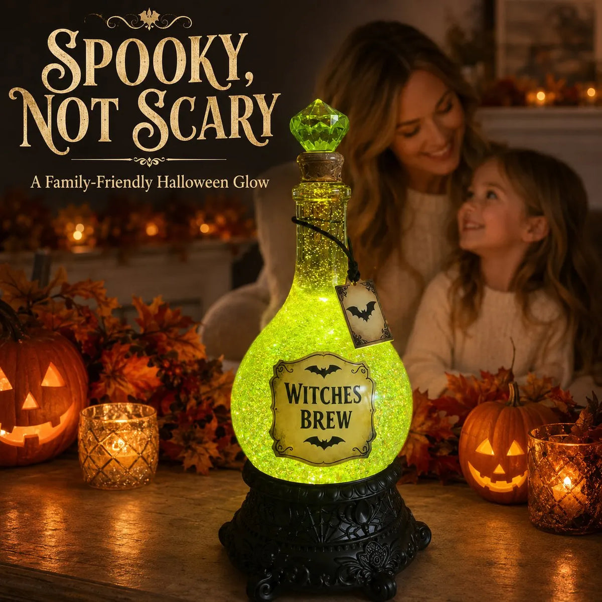 🔥Last Day 49% OFF -🧙✨Lighted Witches’ Brew Poison Bottle Glitter Globe(📦Buy 2 Free Shipping)