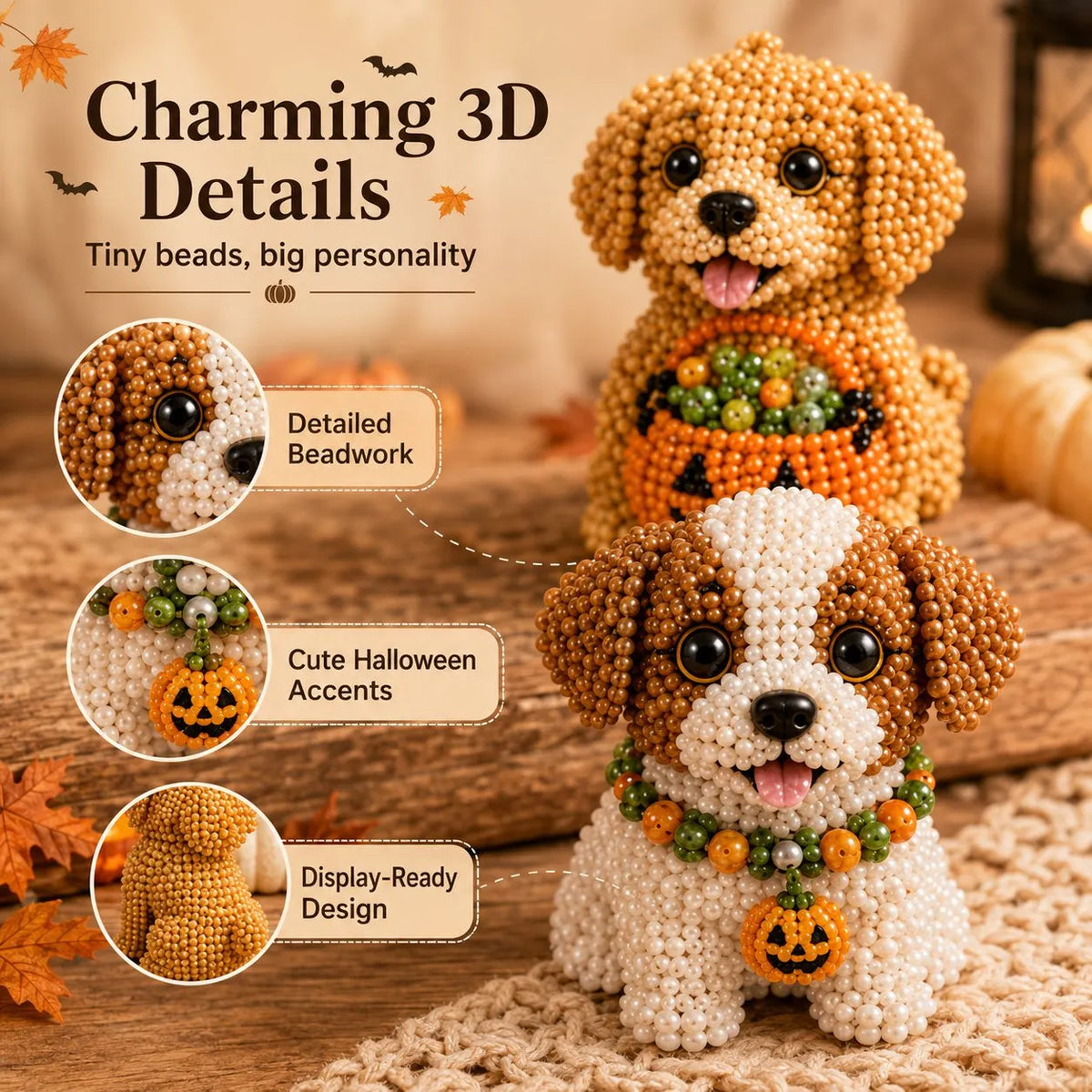 🔥Last Day 49% OFF - 🎁🐶🎃🐶3D Halloween Dog DIY Art Set(📦Buy 2 Free Shipping)