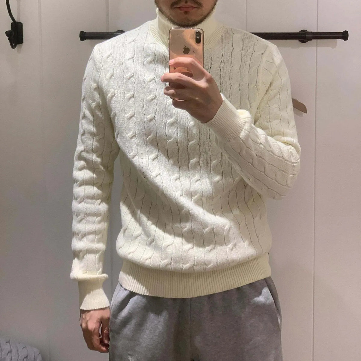 Men's Half-Zip Knit Sweater