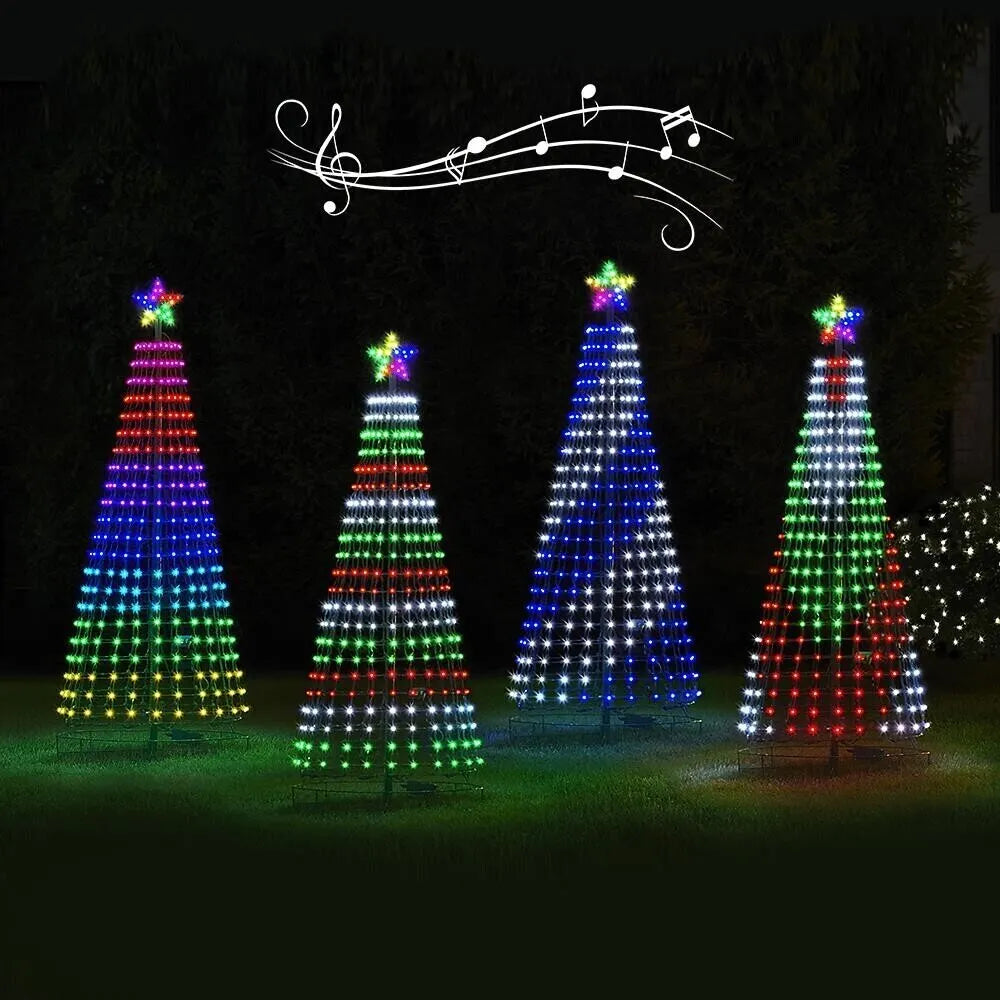 16.4FT MULTICOLOR LED ANIMATED OUTDOOR CHRISTMAS TREE LIGHTSHOW(Christmas tree free)