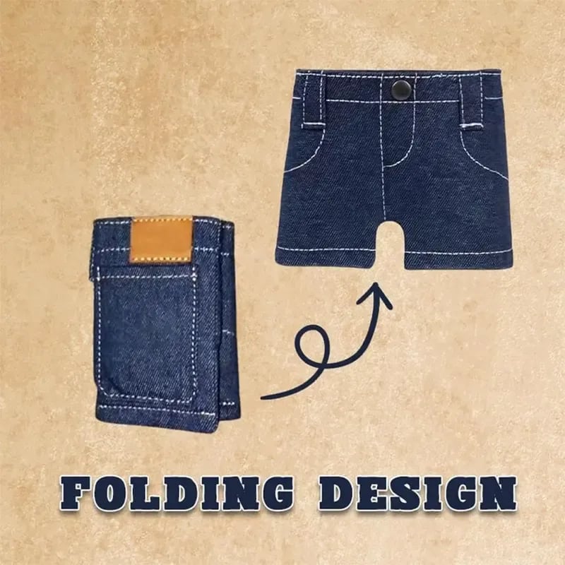 🔥HOT SALE🔥Hot Sale⚡Mini Jeans Shaped Wallet - Denim Bifold Wallet for Men & Women