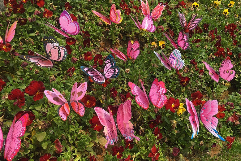 Fluttering Butterflies Garden Stake