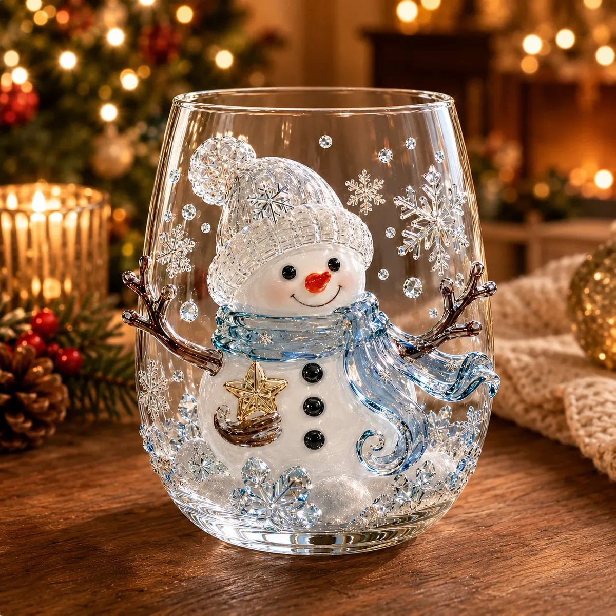 🔥HOT SALE🔥Magical Christmas 3D Glass Cup Collection – Santa, Reindeer, Snowman & Christmas Tree