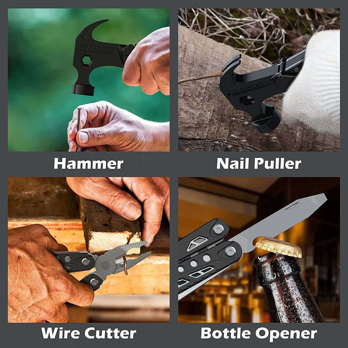 🛠️14 in 1 Stainless Steel Multi-Tool Hammer
