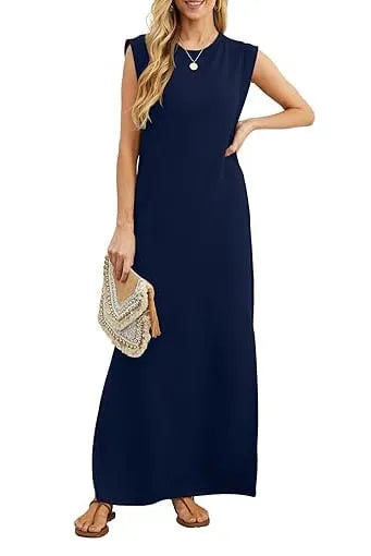 ⏰HOT SALE-WOMEN SUMMER CASUAL LOOSE SPLIT WRINKLE-FREE LONG DRESS(BUY 2 FREE SHIPPING)