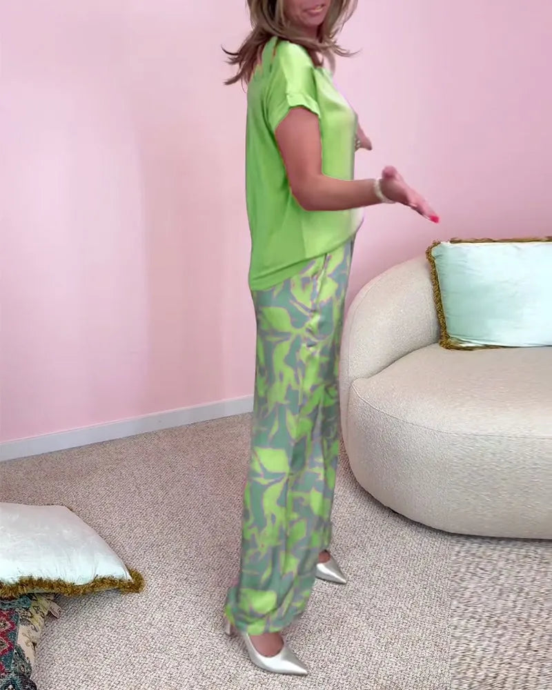 Super comfy blouse and pants Set