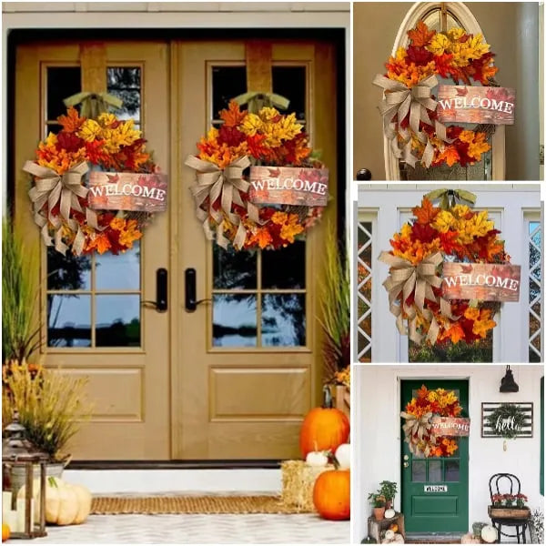 🔥Last Day 70% OFF🍁Handmade Farmhouse Fall Wreath For Front Door
