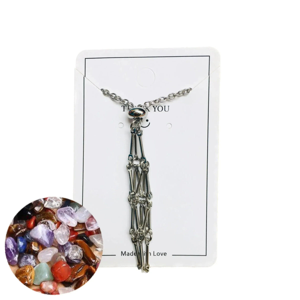 Crystal Stone Holder Necklace - Free (Crystal) Gift Included🎁