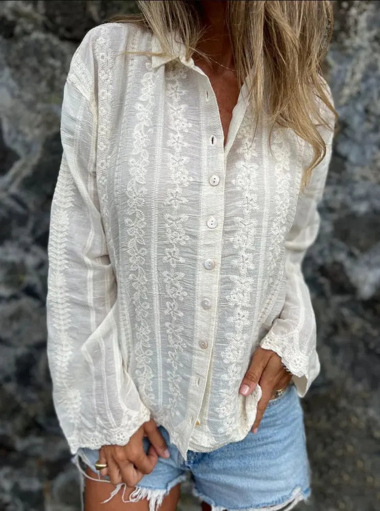 Floral Embroidered Shirt