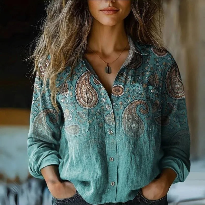 Printed Vintage Blouse