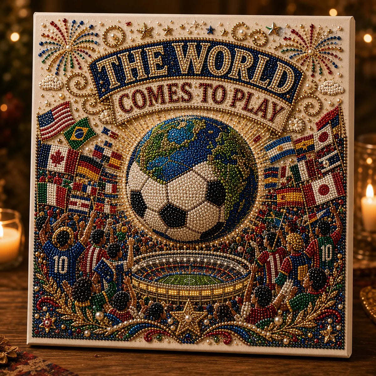 ⚽Football Fan DIY Pearl Painting Kit✨Beginner Frinedly