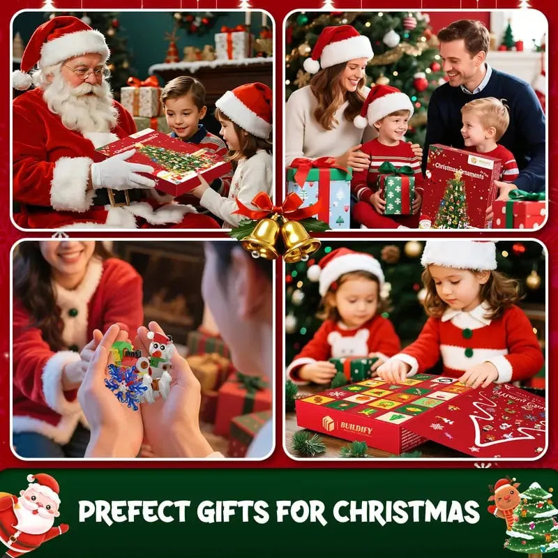 ⏳ Limited Stock 49% OFF🎄24-Day Christmas Surprise Building Block Countdown Calendar | 24 Daily Compartments with Surprise Toys for a Fun Screen-Free Holiday Tradition 🎁