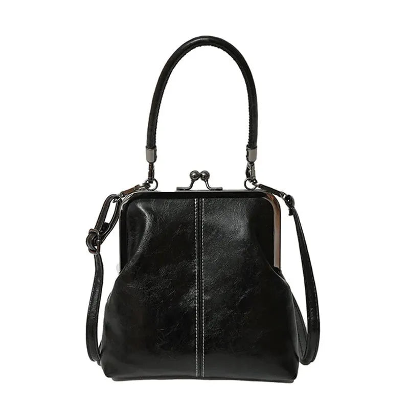 🔥 HOT SALE 🔥Vintage Kiss-Lock Bag – 2-in-1 Carry & Organized