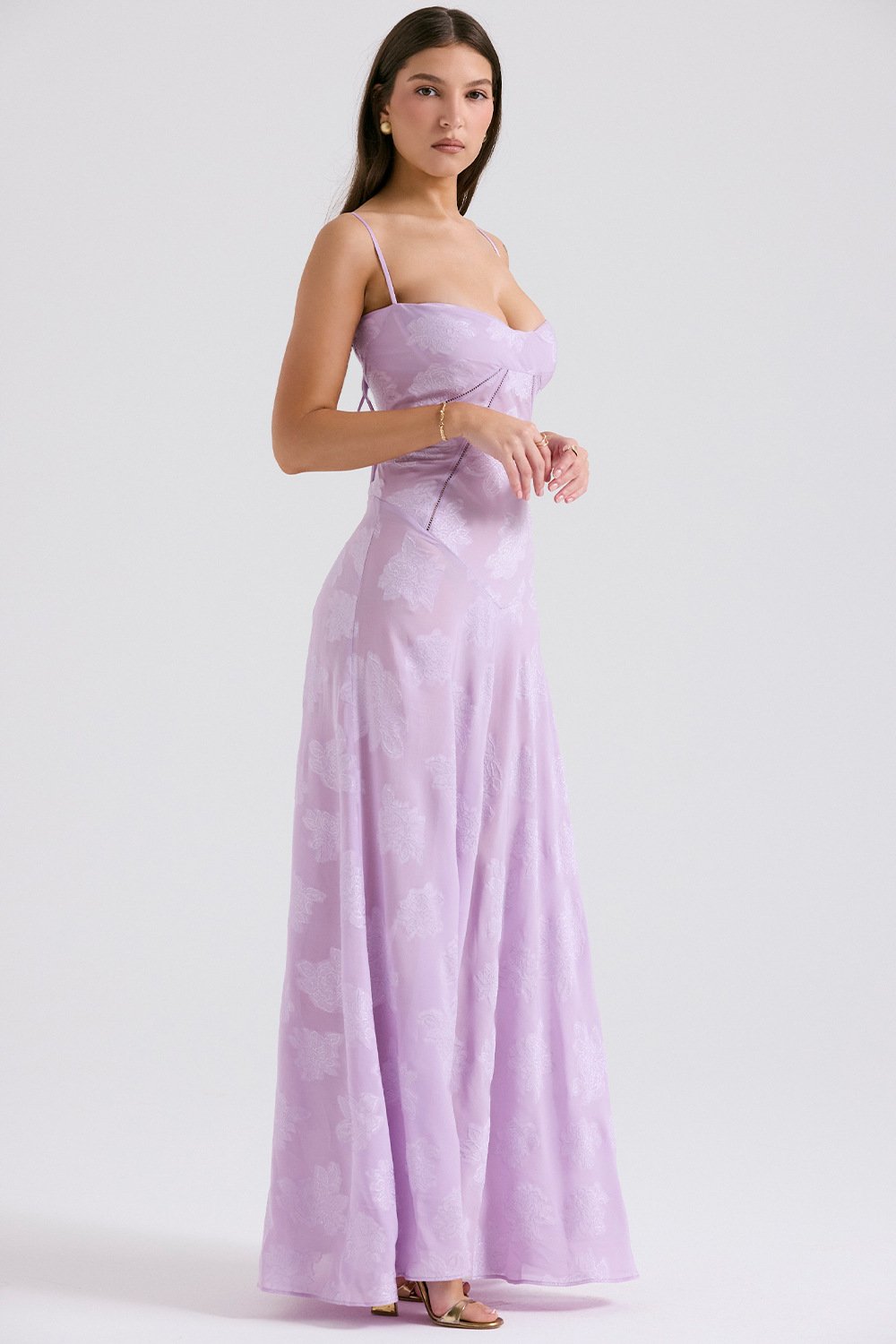 Sexy sleeveless lace camisole backless dress