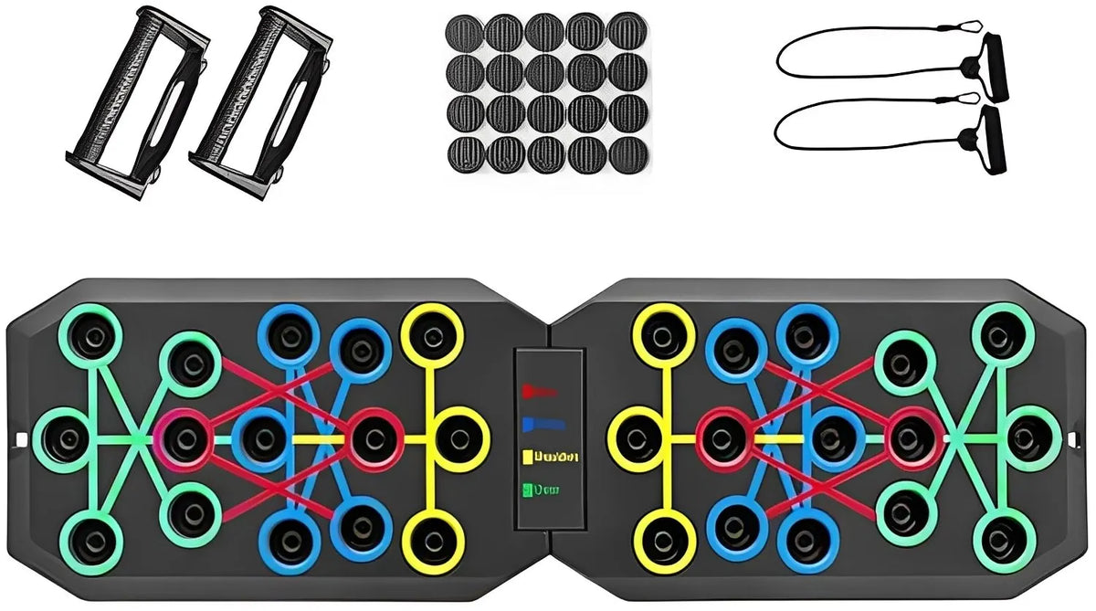 🎉Enhanced Push-up Board Fitness Kit with 30 Holes-Portable Home Exercise Equipment